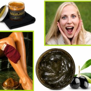 Savon Noir Exfoliant 100% Naturel (sans graisse animale)