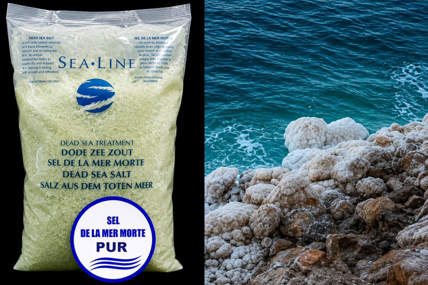 Sel de la Mer Morte Pur non enrichi